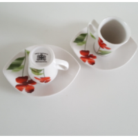 Espresso cup and saucers